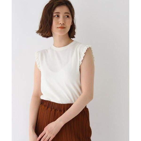 Ag By Aquagirl エージー バイ アクアガール 洗える Web限定lサイズあり 接触冷感 Uvカット フリルノースリーブニット タカシマヤファッションスクエア 通販 Paypayモール