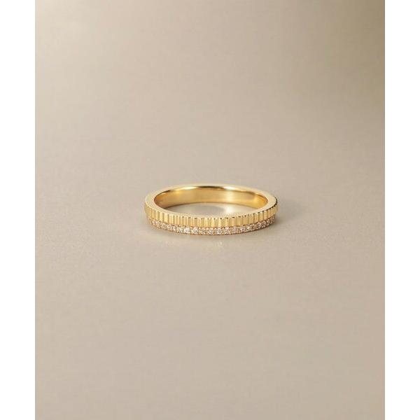 COCOSHNIK（ココシュニック） K10ダイヤモンド 縦溝 リング