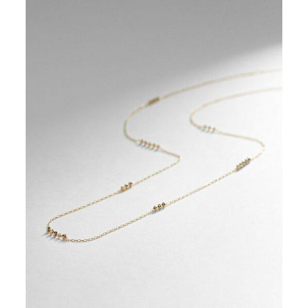 美品【完売】COCOSHNIK K10カットビーズステーション ロングネックレス K10カットビーズステーション ロングネックレス （ネックレス