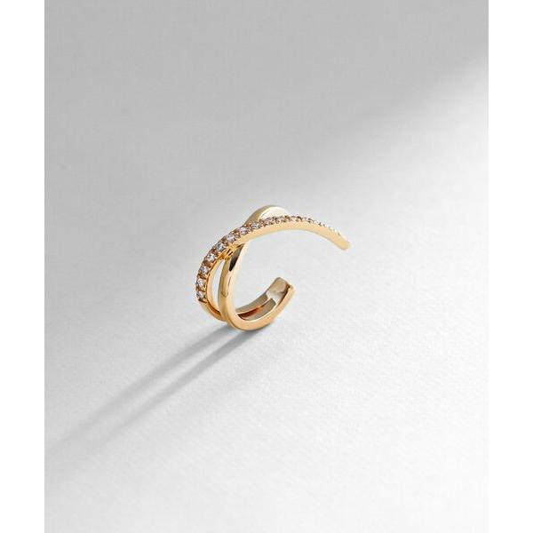 COCOSHNIK / ココシュニック K10ダイヤモンド アーチクロス イヤーカフ