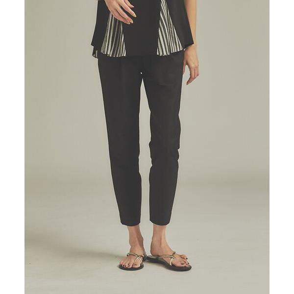 qualite（カリテ） コットンリネン2WAYストレッチタックパンツ