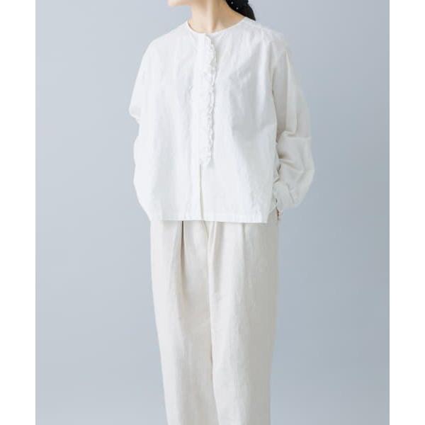 かぐれ / コットンリネンフリルブラウス : タカシマヤファッション  