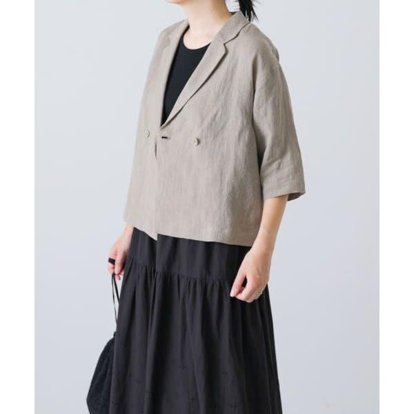 kamiko　 レサージュ　リネン　ハーフスリーブ　ジャケット kamiko様専用 レサージュ リネン ハーフスリーブ ジャケット