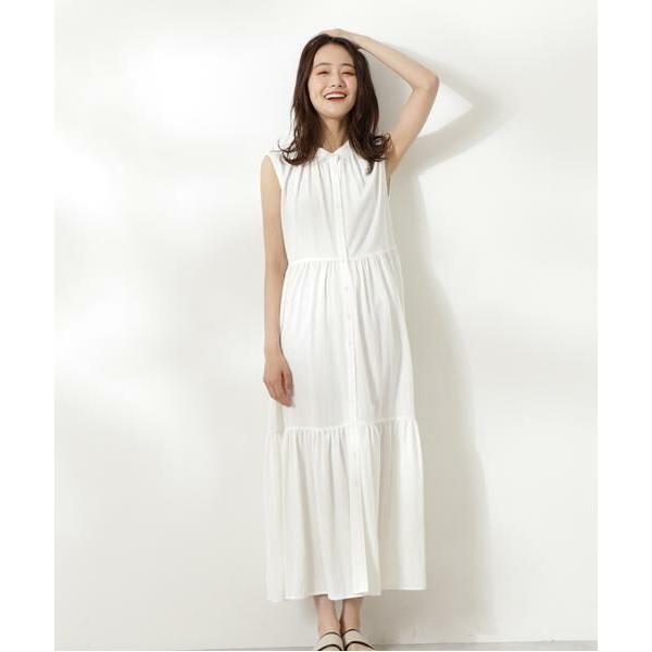 N Natural Beauty Basic エヌ ナチュラルビューティーベーシック ノースリーブバンドカラーシャツワンピース S Size Line タカシマヤファッションスクエア 通販 Paypayモール