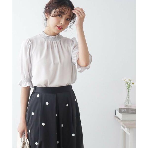 Couture Brooch クチュールブローチ 【ほんのり甘さの効いた、大人ガーリーブラウス。】シアーシャーリングブラウス :000010044720230150886043:タカシマヤファッションスクエア 通販 Couture Brooch 長袖ブラウス サイズ38 グレー チェック フリル