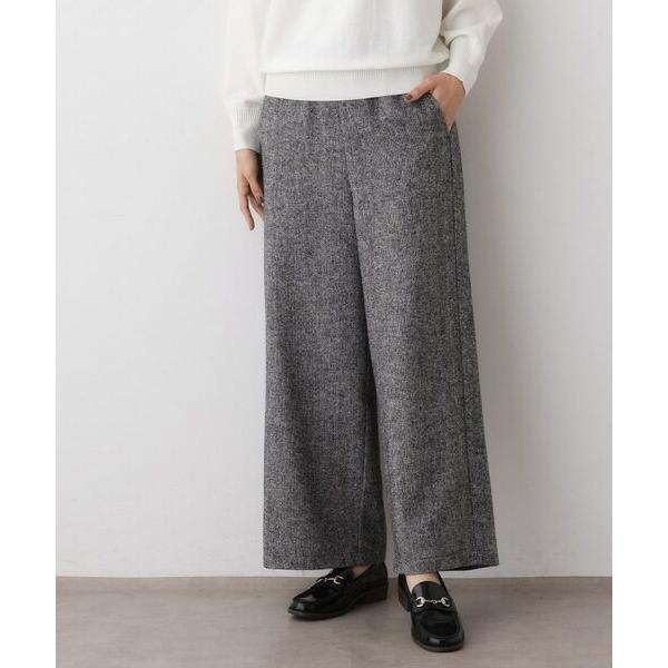 Dessin（デッサン） 【洗える/後ろゴム】ツイードワイドパンツ