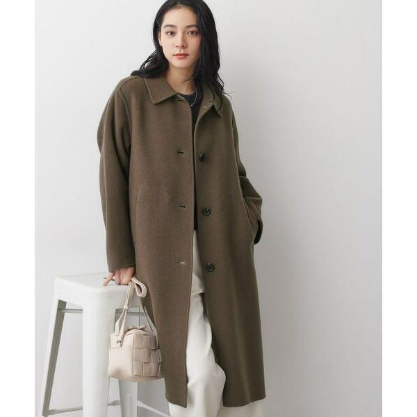 Dessin（デッサン） 【洗える】ウール混リバーメルトンロングコート
