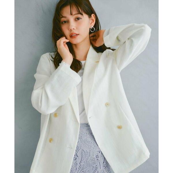 LANVINダブルブレスト テーラードジャケット アイボリー LANVIN 