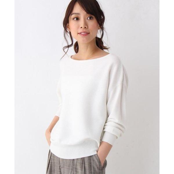 Opaque Clip オペーク ドット クリップ アイスコットン ガーター編みボートネックニット Web限定サイズ タカシマヤファッションスクエア 通販 Paypayモール