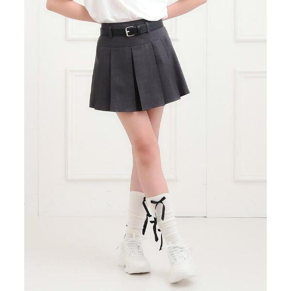 [Release date: January 8, 2026]★この商品はセール価格です★3,960円 → 2,376円(40%off)【カテゴリ】キッズ > スカート > ミニ・ひざ丈スカート【カラー】グレー(012)/ブラッ...