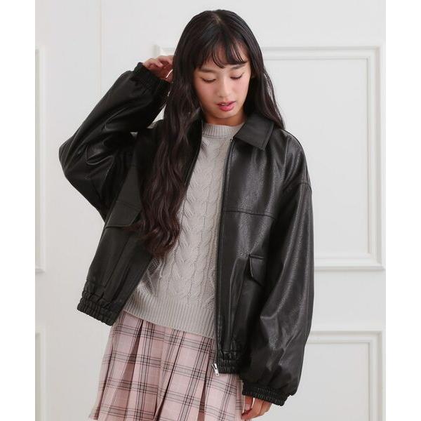 PINK-latte（ピンクラテ） PINK-latte / ピンク ラテ 合成皮革ブルゾン