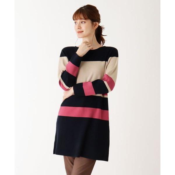 Shoo La Rue シューラルー M 3l 洗濯機で洗えて毛玉になりにくい 吸湿発熱 マルチボーダーニットワンピース タカシマヤファッションスクエア 通販 Paypayモール