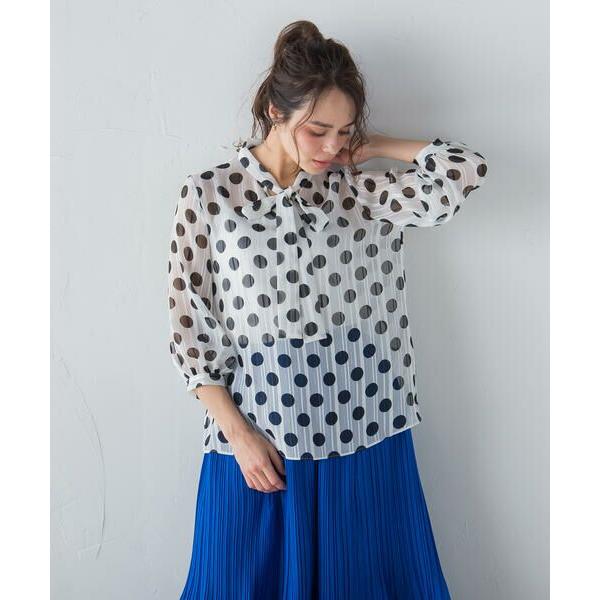 Viaggio Blu / ビアッジョブルー ドットストライププリントボウタイ