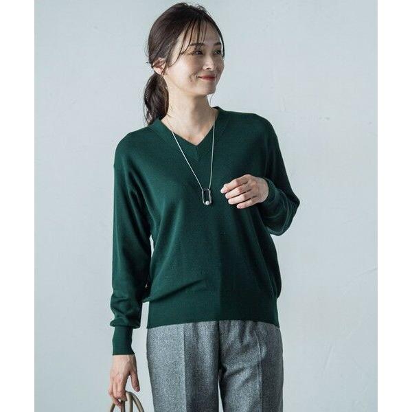 ロートレアモン LAUTREAMONT BrisbaneVネックニットプルオーバー≪手洗い可能≫ （オフホワイト） ロートレアモン LAUTREAMONT BrisbaneVネックニットプルオーバー