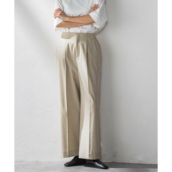 ラエフ（la．f．．．）/ドライシャンタンワイドパンツ≪洗濯機で洗える≫ la.f（ラ・エフ） ドライシャンタンワイドパンツ≪洗濯機で洗える