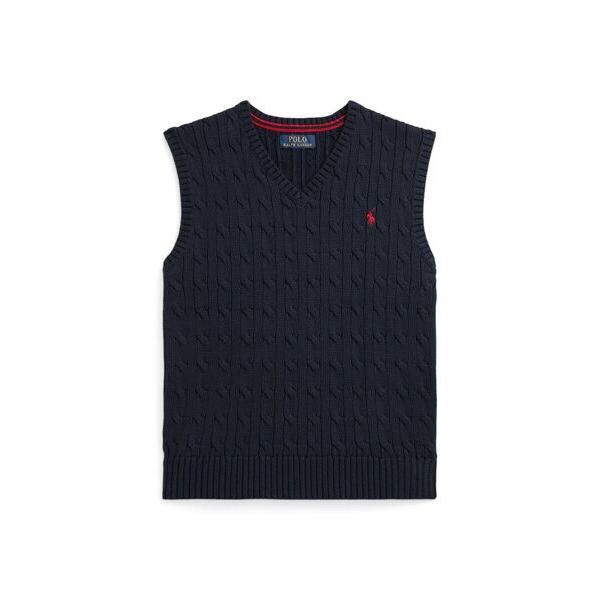 公式の ラルフローレン ニット ベスト ケーブルニット 120cm 入園式