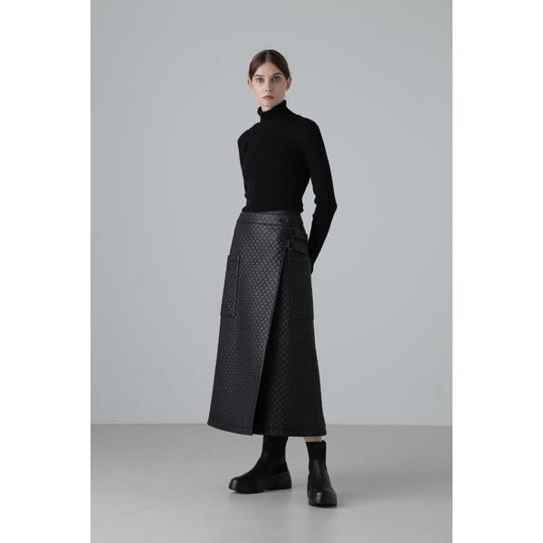 MOMO　美品　アドーア　キルティングフェイクレザースカート ADORE（アドーア） キルティングフェイクレザースカート : タカシマヤ