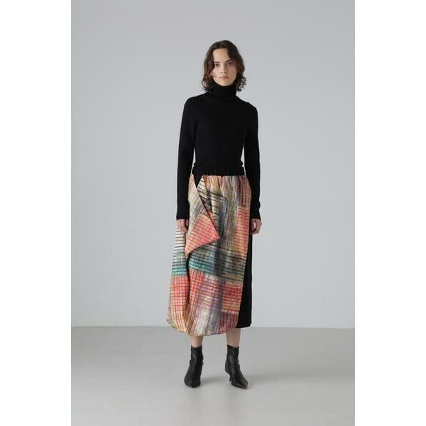アドーア　ADORE チェックスカート ADORE / アドーア ドローイングチェックプリントスカート
