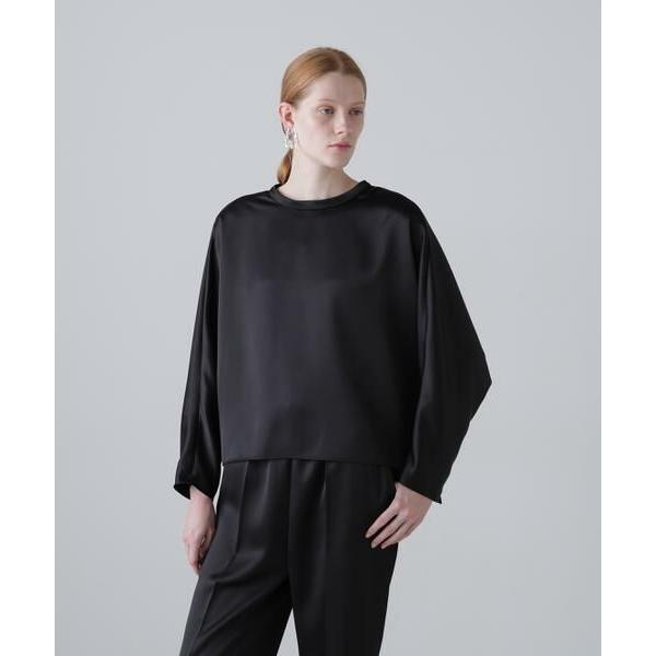 【新品未使用】今季 完売 ADORE ラスターサテンブラウス ブラック 38 ADORE（アドーア） ラスターサテンブラウス : タカシマヤファッション