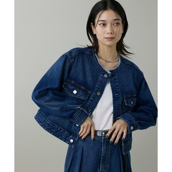 INED（イネド） INED別注ノーカラーデニムジャケット《Healthy DENIM 