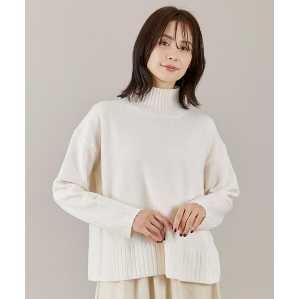 INED（イネド） 《大きいサイズ》ハイネックプルオーバーニット 