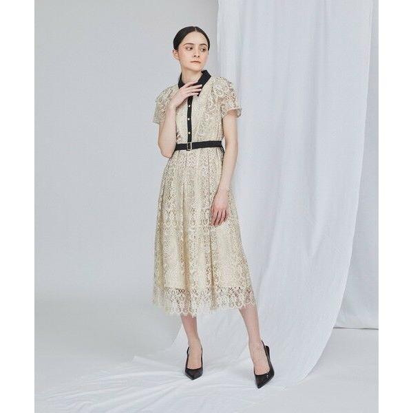 グレースコンチネンタル　ダイアグラム　フリルレースワンピース　ブラック　38 グレースコンチネンタル ダイアグラム フリルレースワンピース