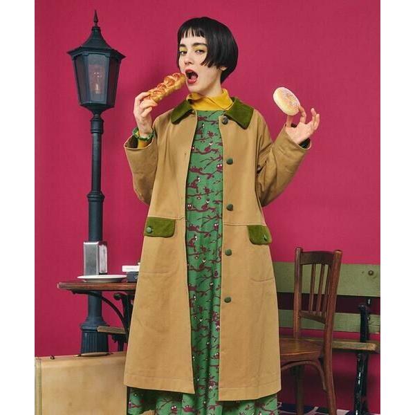 Jocomomola（ホコモモラ） コットンツイルステンカラーコート