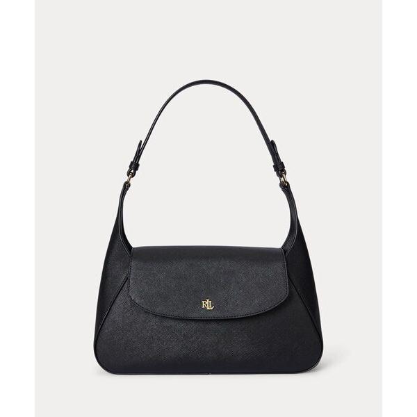 【美品】ローレンラルフローレン　ショルダーバッグ　グレージュ　本革　RLLロゴ ラルフローレン RALPH LAUREN ☆レザーRLLロゴ外ポケット