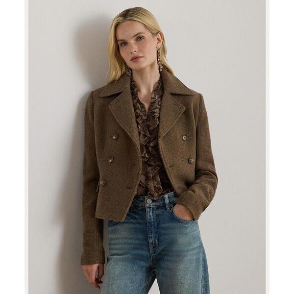 LAUREN RALPH LAUREN ヘリンボーン柄 ダブルブレスト コート LAUREN RALPH LAUREN（ローレン ラルフローレン） LAUREN RALPH LAUREN