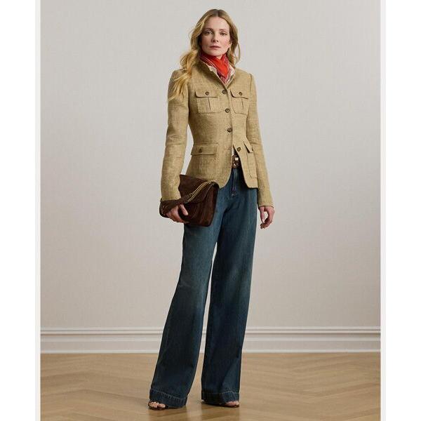 LAUREN RALPH LAUREN / ローレン ラルフ ローレン ハイライズ プリーテッド ワイドレッグ ジーンズ