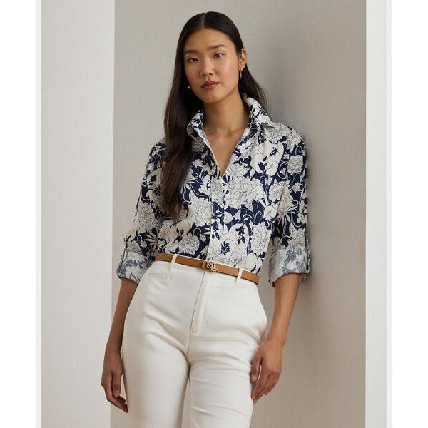 LAUREN RALPH LAUREN / ローレン ラルフ ローレン リラックス フィット フローラル リネン シャツ