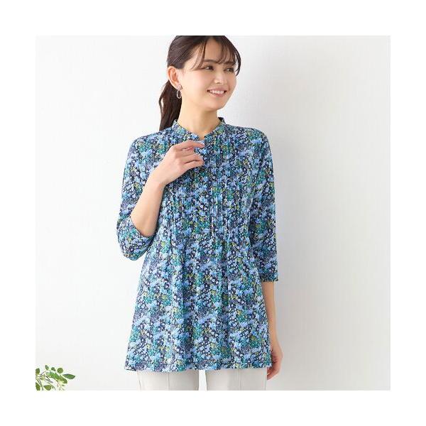LOBJIE（ロブジェ） 【洗える】小花柄ピンタックチュニック