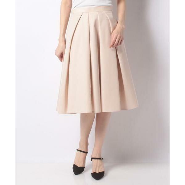 MADAM JOCONDE / マダムジョコンダ コットン混バーバリー タックフレア  