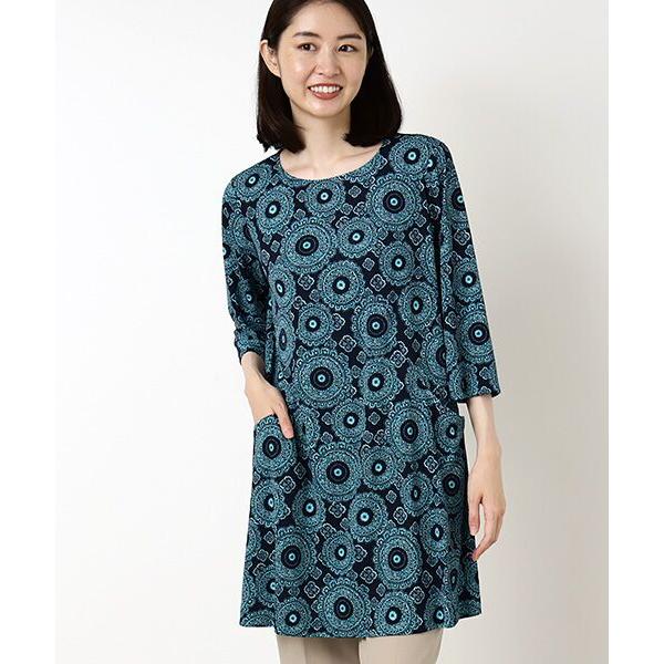 tabasaタバサ　チュニックワンピース TABASA（タバサ） ロゼットプリントチュニック : タカシマヤ