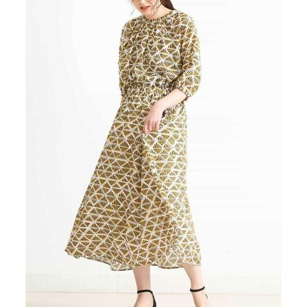 A V V アー ヴェ ヴェ バックシャン幾何プリントワンピース タカシマヤファッションスクエア 通販 Paypayモール