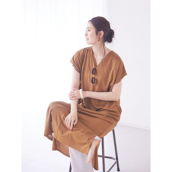 Abahouse Mavie アバハウス マヴィ Ecru シルケットvネックワンピース タカシマヤファッションスクエア 通販 Paypayモール