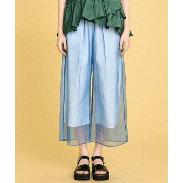 LANVIN en Bleu / ランバン オン ブルー オーガンジーギャザーパンツ