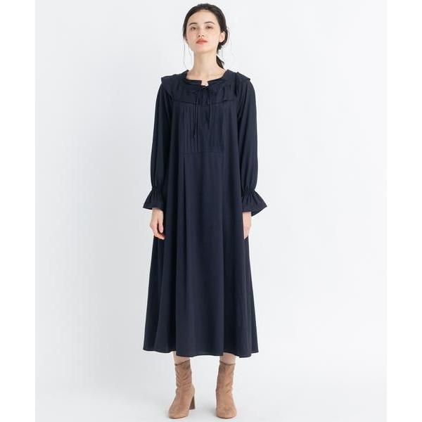 Lanvin En Bleu ランバン オン ブルー ラッフルフリル襟ロングワンピース タカシマヤファッションスクエア 通販 Paypayモール