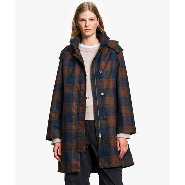 AIGLE / エーグル 透湿防水 2レイヤー コットンタッチ チェック柄ロングコート