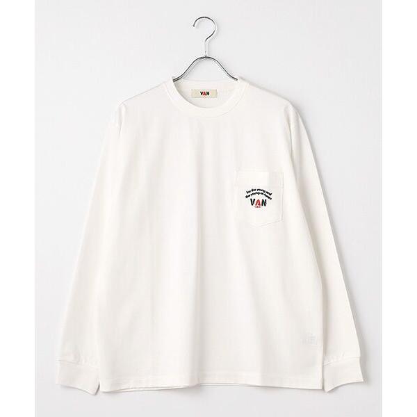 VAN VAN / ヴァン ロングスリーブTシャツ＜ワンポイントアーチロゴ刺繍