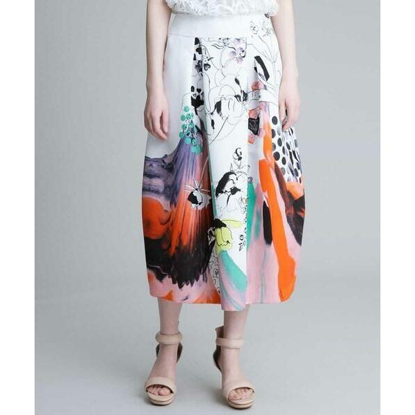 HIROKO KOSHINO / ヒロココシノ 【日本製】リリープリントスカート