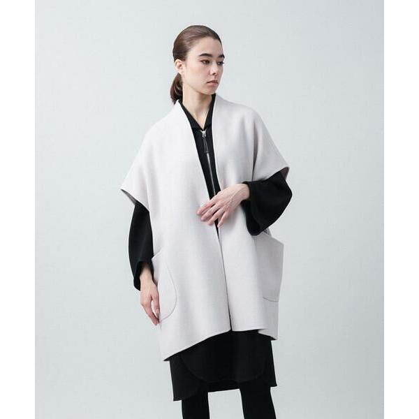 ヒロココシノ ☆ ウール ロング ジレ ベスト 38 サイドスリット ポケット有 日本製/洗える】スタイリッシュロングジレ(ベスト・ジレ