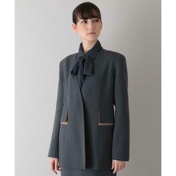 ヒロココシノ HIROKO KOSHINO シルク ストライプジャケット アウター