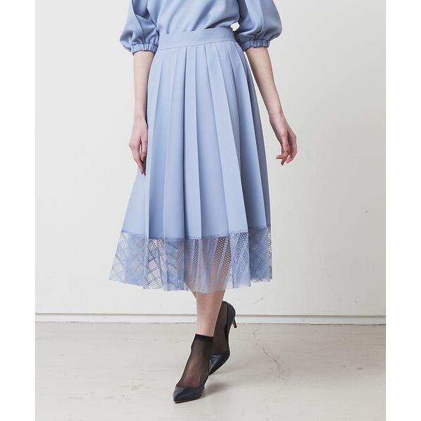 DESIGNWORKS / デザインワークス 裾レース切替えプリーツスカート  