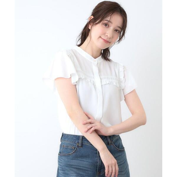 ローラ アシュレイ（LAURA ASHLEY）/【ミニフリル／比翼前立】 デザインブラウス LAURA ASHLEY（ローラアシュレイ） LAURA ASHLEY / ローラ アシュレイ