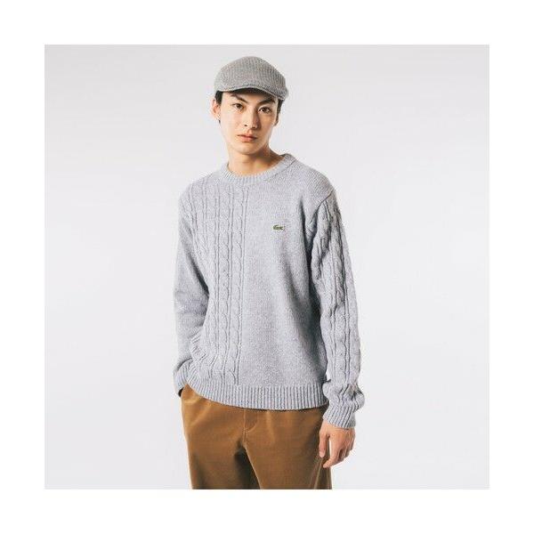 LACOSTE / ラコステ アシンメトリークルーネックニットセーター LACOSTE / ラコステ アシンメトリークルーネックニットセーター