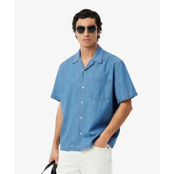 LACOSTE（ラコステ） オーバーサイズ オープンカラーデニムシャツ
