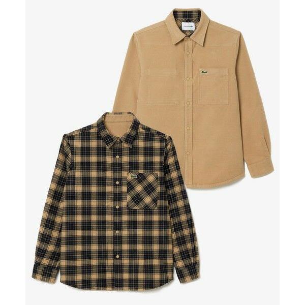 LACOSTE / ラコステ 無地?チェックリバーシブルシャツ