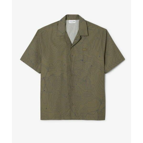 ラコステ（LACOSTE）/シーズナルテキスタイルオープンカラーシャツ LACOSTE（ラコステ） シーズナルテキスタイルオープンカラーシャツ