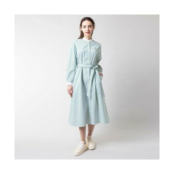 LACOSTE / ラコステ バンドカラークレリックシャツドレス  